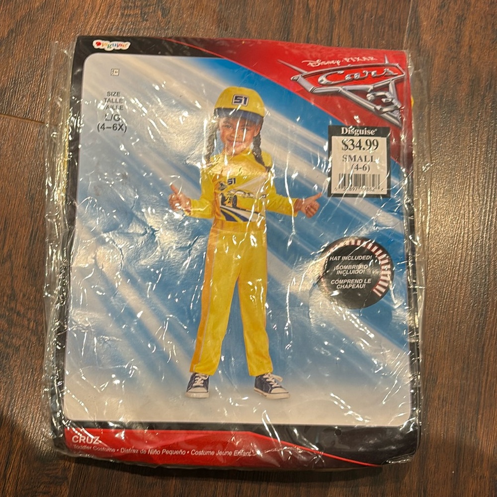 NWT! Disney Pixar Cars Cruz Ramirez Kids Costume - Yellow
